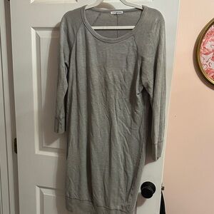 James Perse Gray Long Sleeve Dress